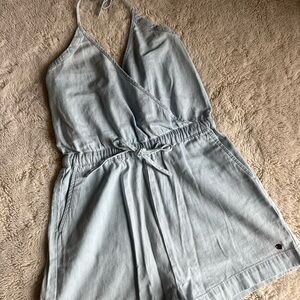 Volcom Sky Blue Halter Romper